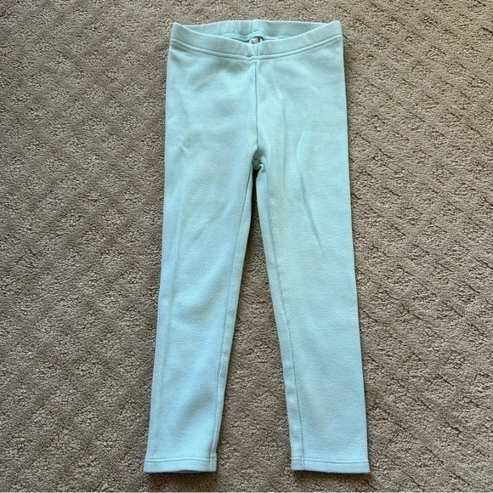 NFS   Janie and Jack aqua ribbed leggings, size 3, EUC